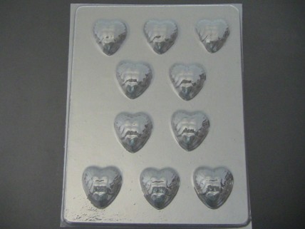 1005 Heart with Doves Bite Size Chocolate Candy Mold